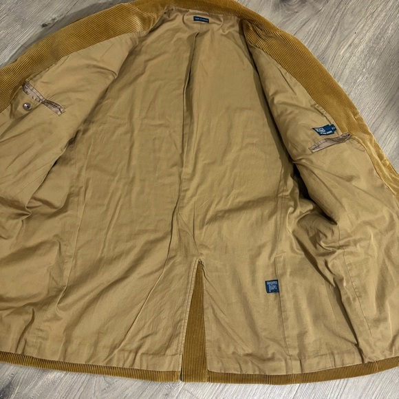 Vtg Polo Ralph Lauren Brown Corduroy Sport Coat Blazer Mens XL Preppy Cotton - Picture 11 of 16